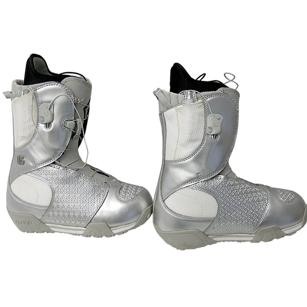 $279 Burton Emerald Snowboard Boots! 7 Euro 38 Silver & Off White EXCELLENT